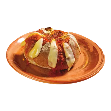 Volcán de queso fundido
